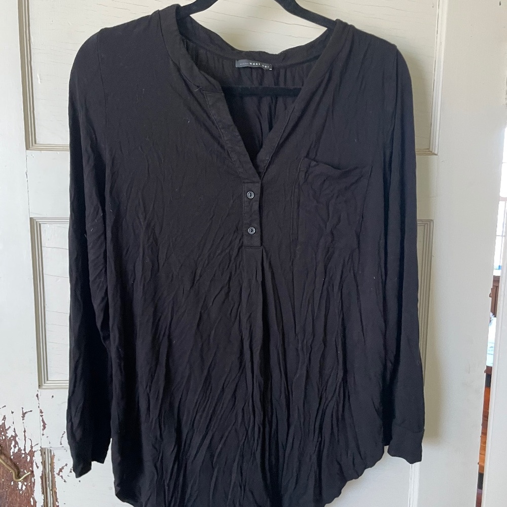 Black long sleeve blouse